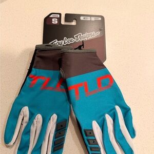 Troy Lee Designs Blue and Red Gloves